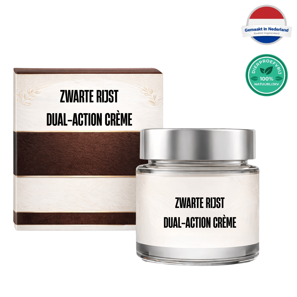 Premium zwarte rijst dual-action crème