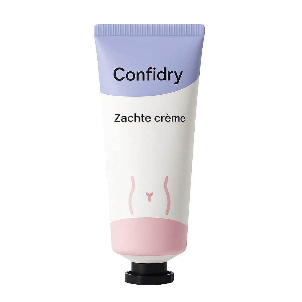 Verpakking van Confidry Zachte crème, een zachte huidverzorging en beschermende crème.