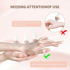 Jovyx DermaClear – Elektrische Poriënreiniger instructies voor gebruik met hand en apparaat.