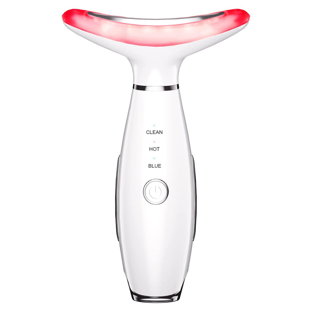 Jovyx Face & Neck Massager – Verstevigend Hulptool met LED-lampen voor huidversteviging en ontspanning.