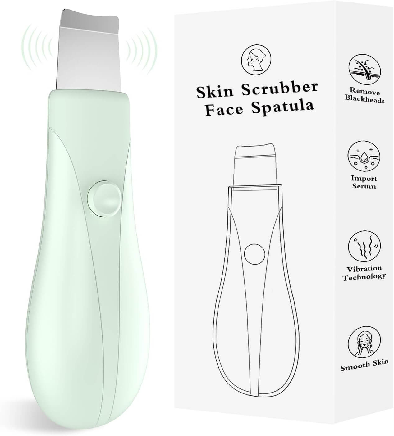 Jovyx PureSkin – Siliconen Scrubber & Spatelreiniger voor het verwijderen van onzuiverheden.